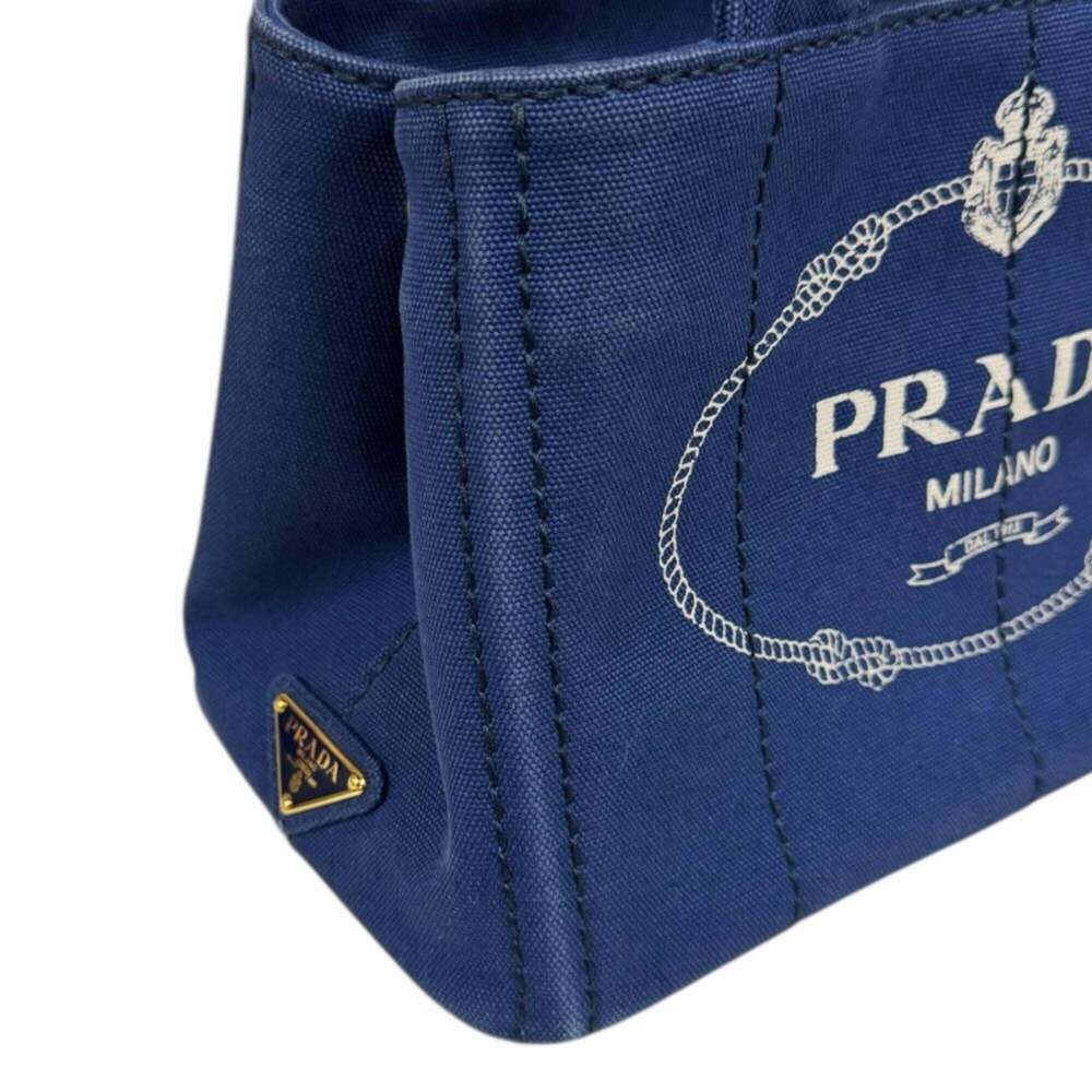 PRADA Blue Canvas Shoulder Bag - Picture 9 of 16